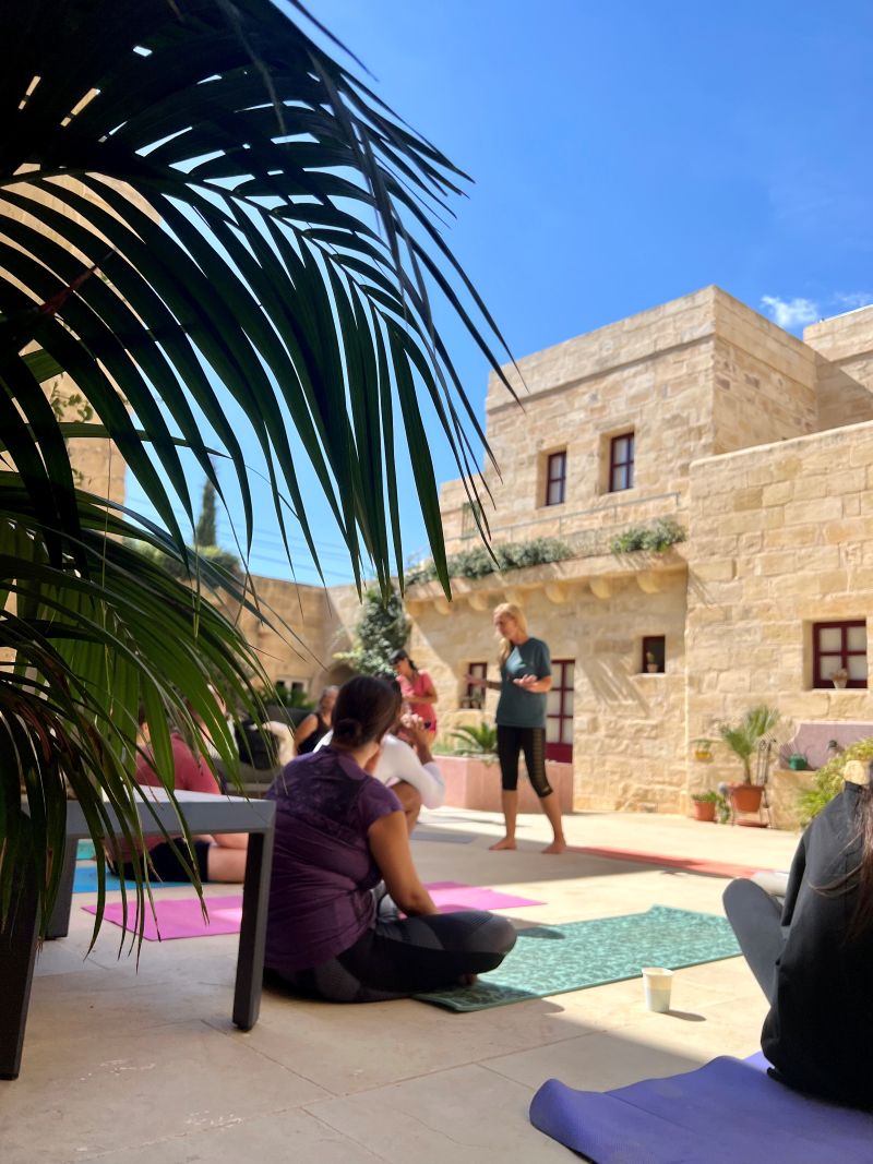 Courtyard with people